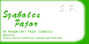 szabolcs pajor business card